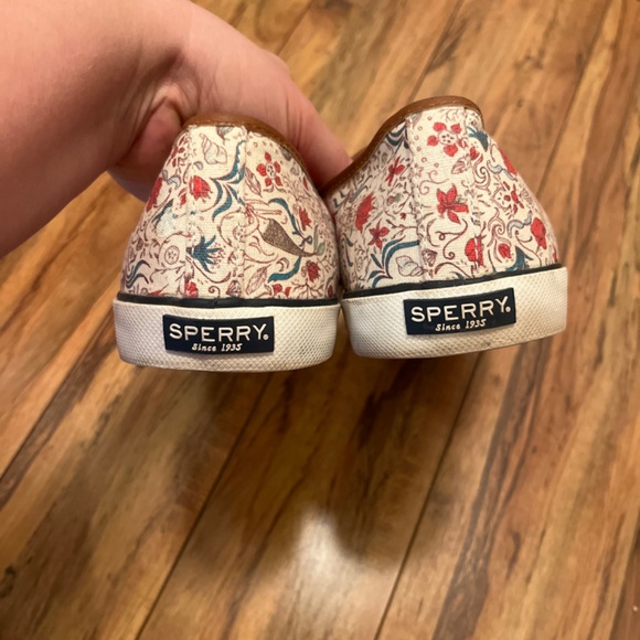 Sperry Top-spider Canvas Mermaid Ocean sneaker flats - Picture 3 of 6